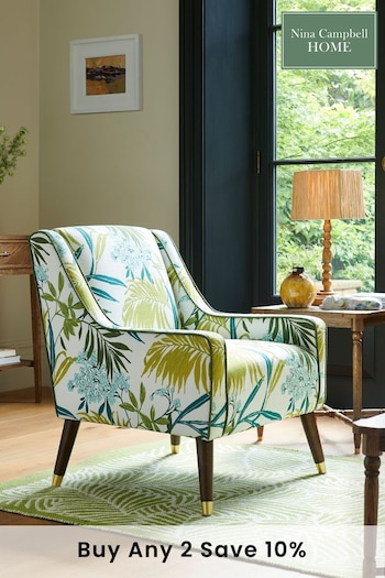 Nina Campbell Nassua Blue Rosebury Chair (D82353) | £350