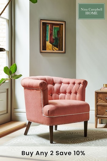 Nina Campbell Clabon Coral Milbourne Chair (D82360) | £425