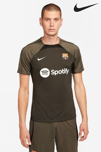 Nike Green FC Barcelona Strike Dri-FIT Knit Football Top (D82405) | £45