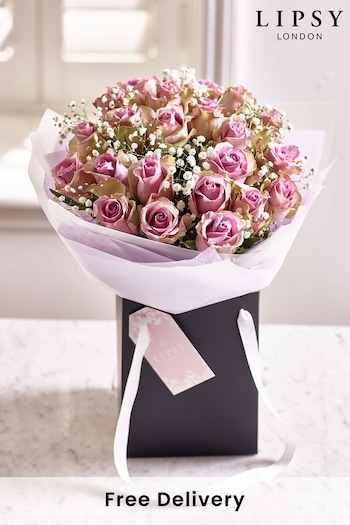 Lipsy Multi Rose Fresh Flower Bouquet in Gift Bag (D82419) | £35