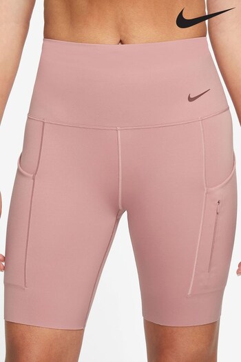 Nike More Pink Premium Go High Rise Cycling Shorts (D82428) | £60