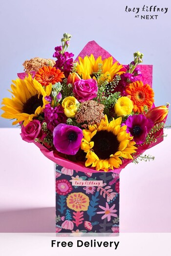 Lucy Tiffney Bright Fresh Flower Bouquet in Gift Bag (D82436) | £42