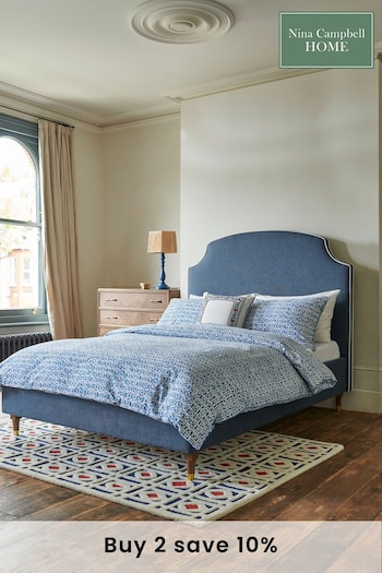 Nina Campbell Clabon Indigo Lowndes Upholstered Bed (D82440) | £550 - £650
