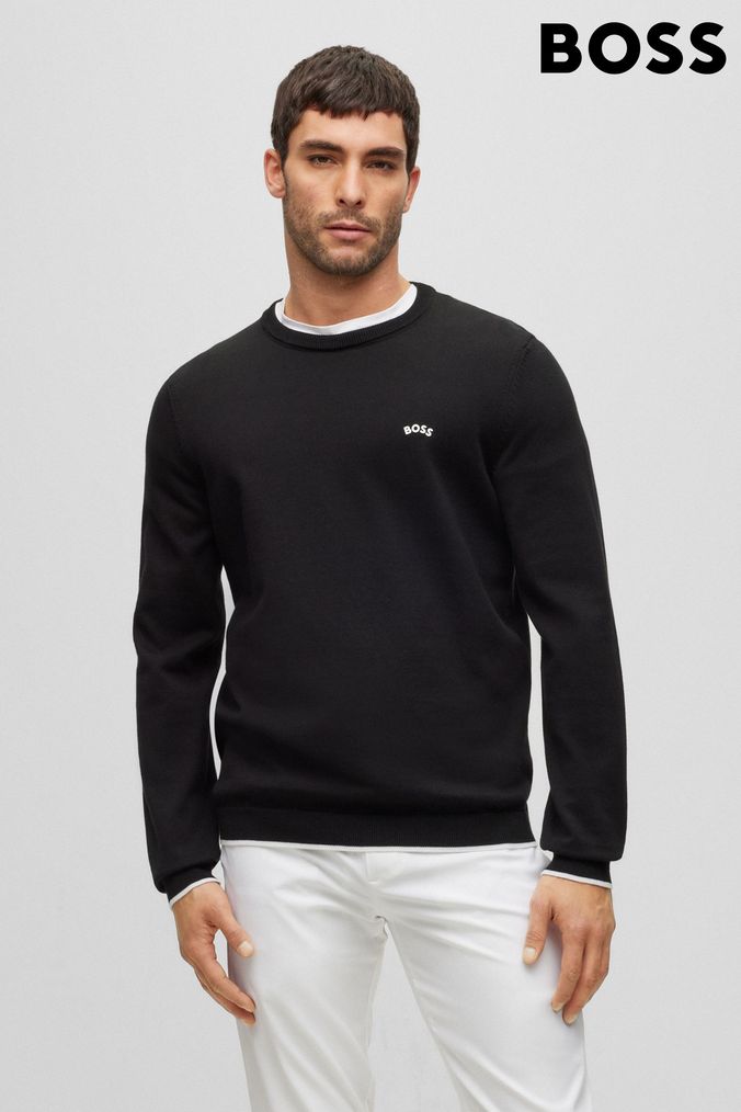 Buy Men s BOSS Print Knitwear Online Next UK