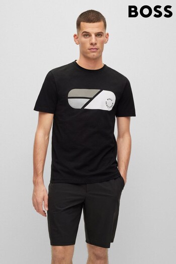 BOSS Black Graphic Artwork Logo Regular Fit T-Shirt (D82530) | £69