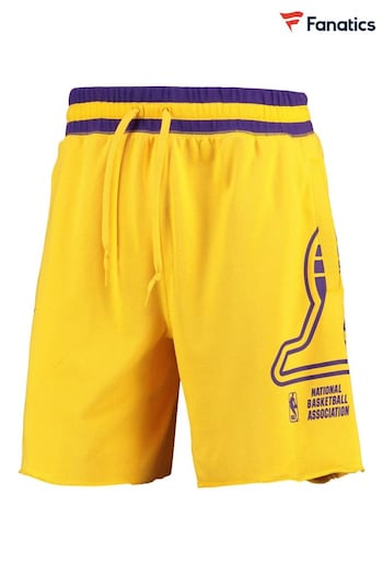 Nike Yellow Fanatics Los Angeles Lakers Nike Courtside Fleece Shorts - Amarillo (D82559) | £55