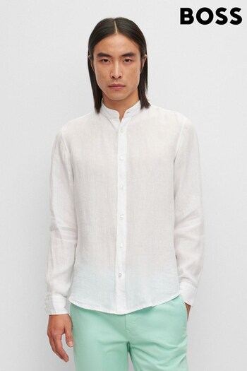BOSS White Race Linen Shirt (D82625) | £99