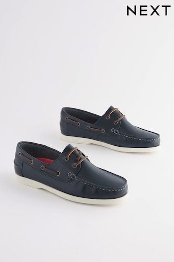 Navy Blue Wide Fit Classic Boat baratas Shoes (D82660) | £55