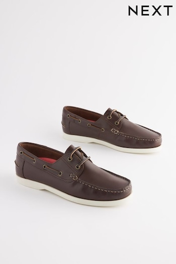 Brown Wide Fit Classic Boat Shoes (D82661) | £55