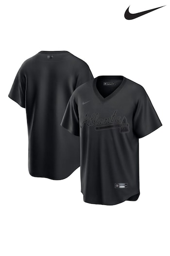 Nike jacquard Black Fanatics Atlanta Braves Nike jacquard Triple T-Shirt (D82858) | £95