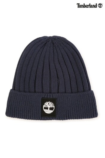 Timberland Navy Logo Beanie Hat (D82860) | £32