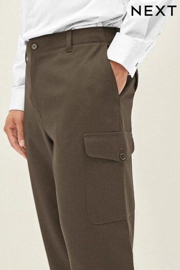 Khaki Green EDIT Cargo Trousers pants (D82900) | £36