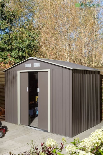 Rowlinson Garden Products Light Grey 8 x 6ft Metal Shed (D83103) | £435