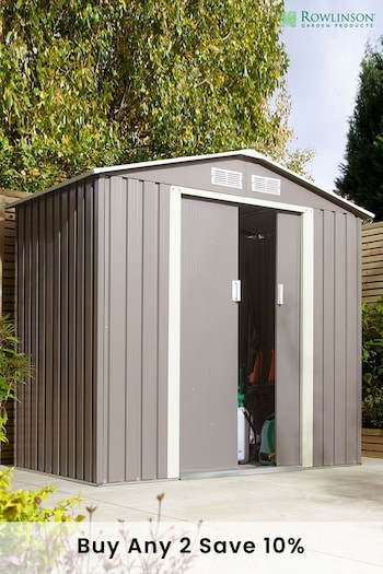 Rowlinson Garden Products Grey Metal Shed 6x4 (D83104) | £310