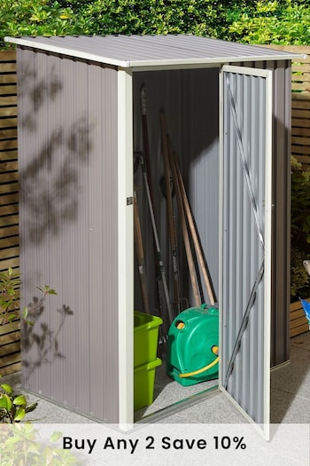 Rowlinson Garden Products Light Grey Metal Shed 5x3 (D83105) | £260