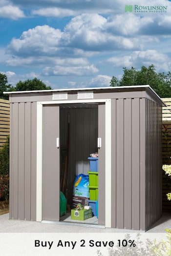 Rowlinson Garden Products Grey Metal Shed 6x4 (D83126) | £300