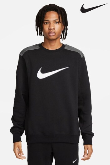 Nike Black Sportswear Colour Block Crew Sweatshirt (D83156) | £60