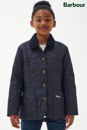 Barbour® Navy Girls Woodland Forest Liddesdale Quilted Jacket (D83162) | £60 - £70