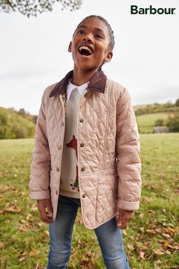 Barbour® Pink Girls Woodland Forest Liddesdale Quilted Jacket (D83163) | £60 - £70