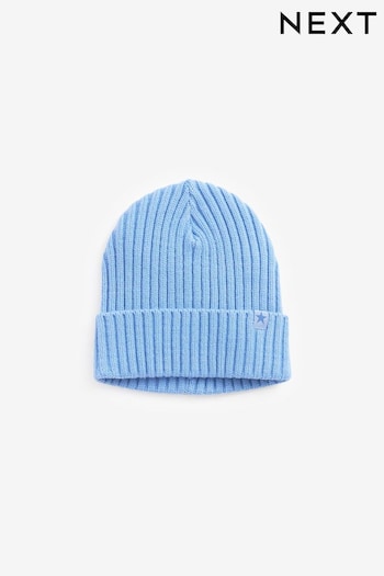 Blue Rib Beanie Hat (1-16yrs) (D83311) | £4 - £8