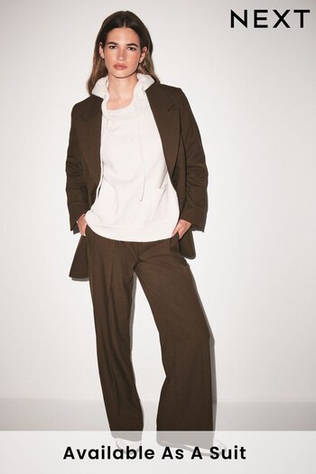 Brown Tailored Wide Leg Trousers (D83313) | £42