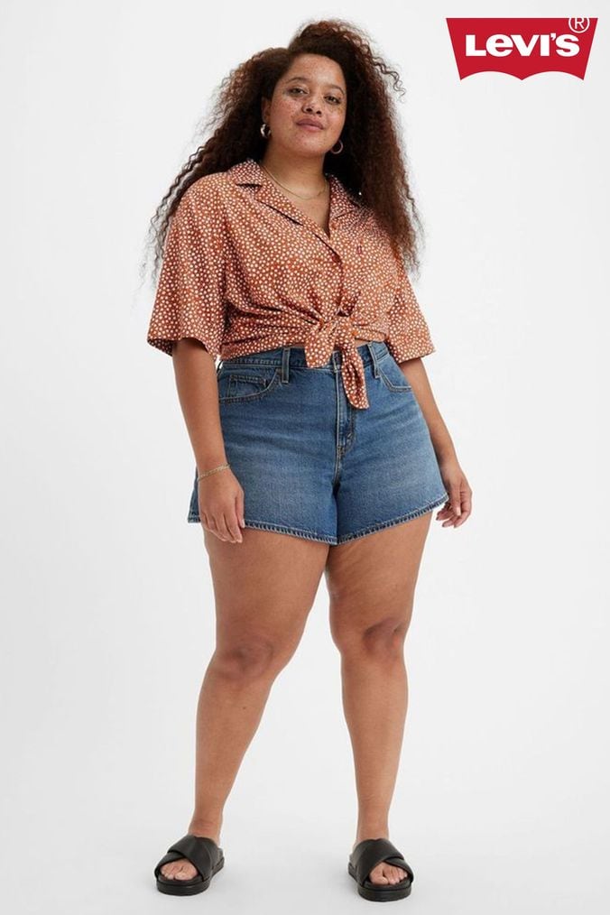 Plus size levis shorts top