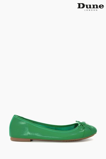 Dune London Green Hallo Charm Trim Ballet Shoes (D83403) | £65