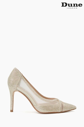 Dune London Gold Banks Cut Out Mesh Courts (D83413) | £75