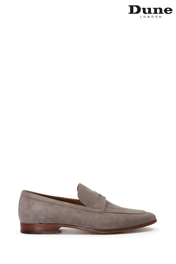 Dune London Grey Silas Soft Suede Saddle Loafers (D83422) | £115