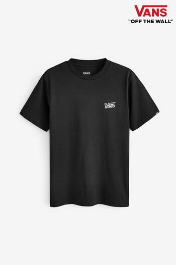 Vans Core Small Logo Boys Black T-Shirt (D83429) | £18