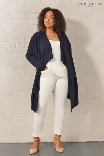Live Unlimited Blue Curve Waterfall Cardigan (D83464) | £69