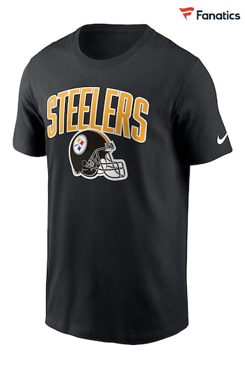 Nike Black NFL Fanatics Pittsburgh Steelers Essential Team Athletic T-Shirt (D83490) | £28