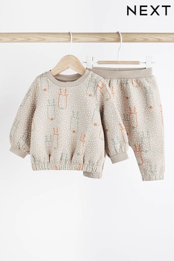 Neutral Reindeer Tosi Baby Sweatshirt & Joggers 2 Piece Set (0mths-2yrs) (D83776) | £13 - £15