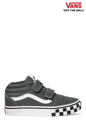 Vans Boys Grey Ward Mid Youth Trainers (D83790) | £37