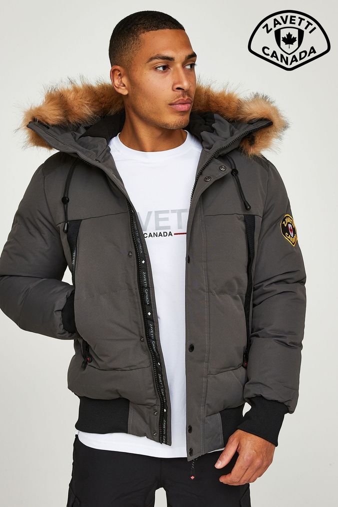 Buy Men s Grey Parka Coatsandjackets Online Next UK