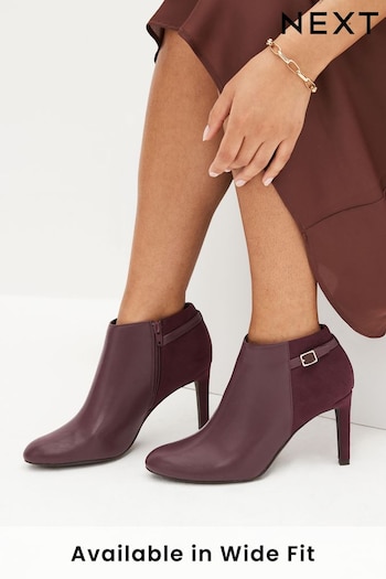 Burgundy Red Forever Comfort® Round Toe Shoe Boots (D83828) | £39