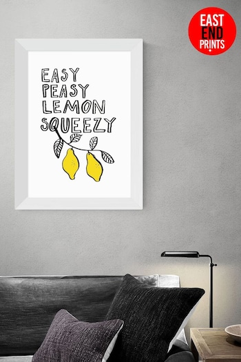 East End Prints White Easy Peasy Lemon by Karin Akesson Framed Print (D83912) | £45 - £120