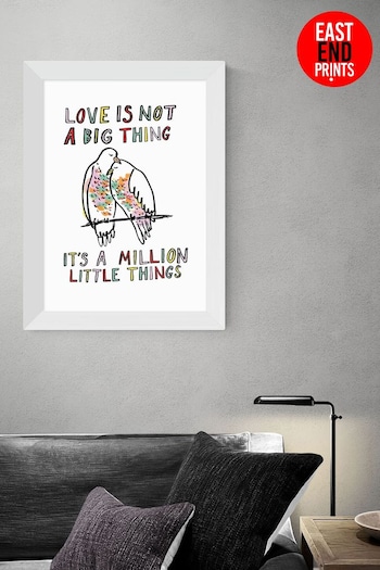 East End Prints White Love Is Not A Big Thing by Karin Akesson Framed Print (D83918) | £45 - £120