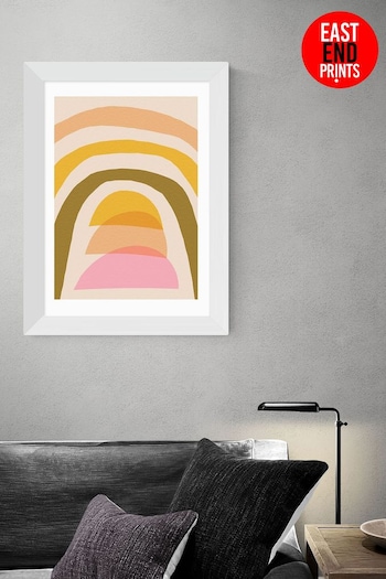 East End Prints Orange Arches and Semicircles by Sundry Society Framed Print (D83956) | £45 - £120