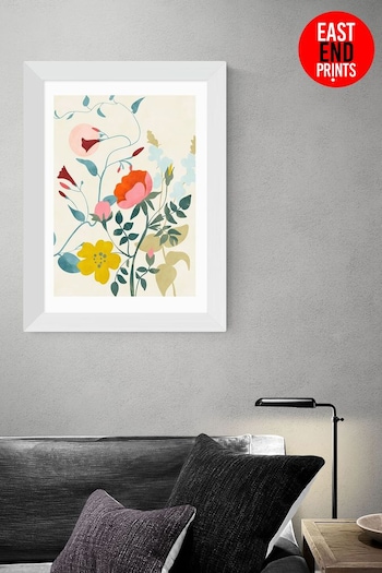 East End Prints Orange Floral Meadow IV by Ana Rut Bre Framed Print (D83962) | £45 - £120