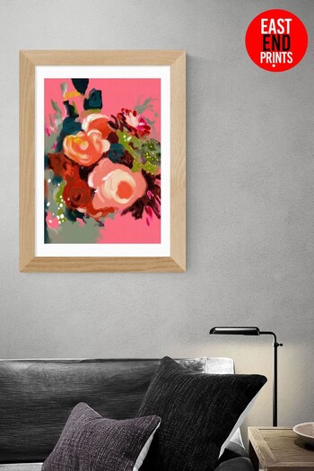 East End Prints Pink Floral II Roses Guave  by Ana Rut Bre Framed Print (D83978) | £45 - £120