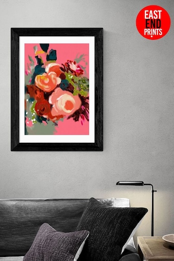 East End Prints Pink Floral II Roses Guave  by Ana Rut Bre Framed Print (D83979) | £45 - £120