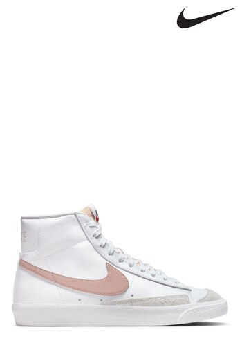 Nike White/Pink Blazer Mid Trainers (D84016) | £100
