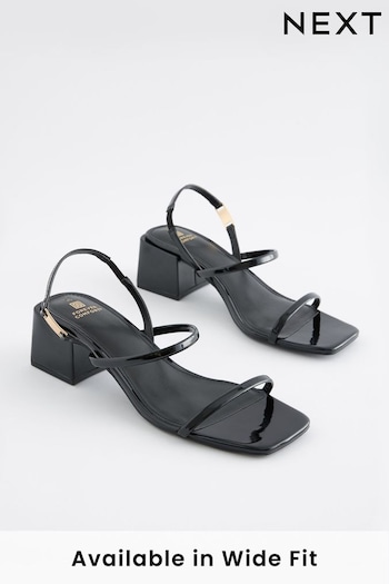 Black Regular/Wide Fit Forever Comfort® Slingback Hardware Sandals (D84033) | £30