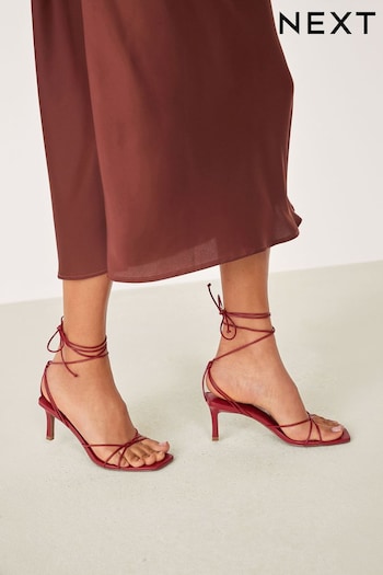 Red Forever Comfort Wrap Heel Sandals (D84039) | £36