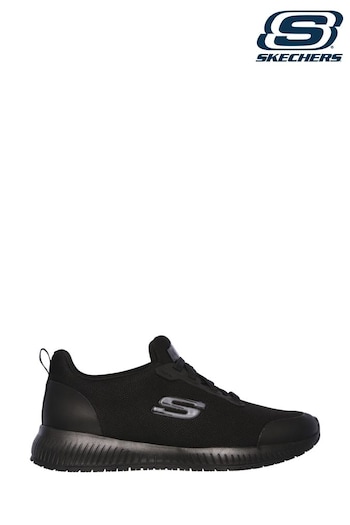 Skechers Rose Black Squad Slip Resistant Occupational Womens Shoes (D84042) | £57