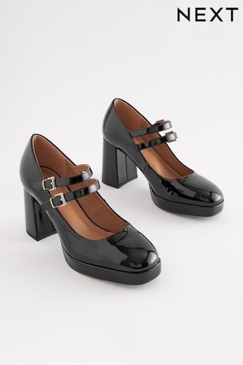 Black Forever Comfort® Platform Mary Jane sequent Shoes (D84179) | £45