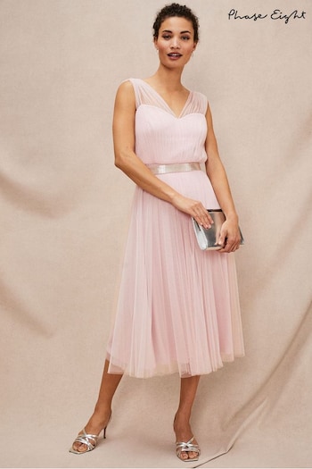 Phase Eight Pink Ella Tulle Dress (D84188) | £179