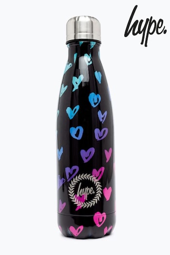 Hype. Unisex Scribble Heart Pink Crest Bottle (D84234) | £18