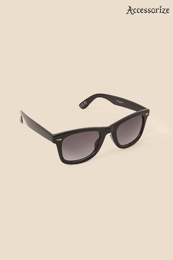 Accessorize Black Classic Flat Top Black Sunglasses (D84329) | £16